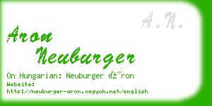 aron neuburger business card